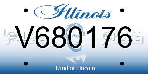 V680176 Illinois License Plate