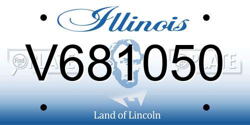 V681050 Illinois License Plate