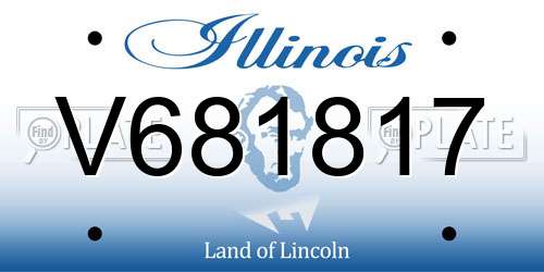 V681817 Illinois License Plate