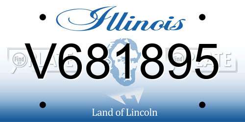 V681895 Illinois License Plate