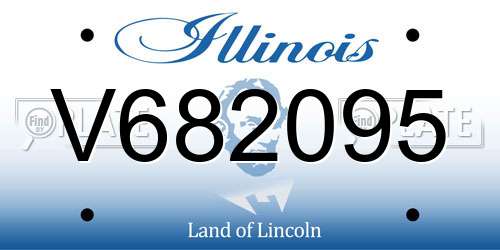 V682095 Illinois License Plate