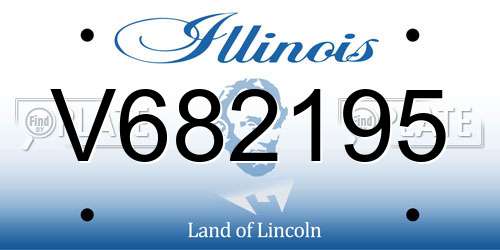 V682195 Illinois License Plate