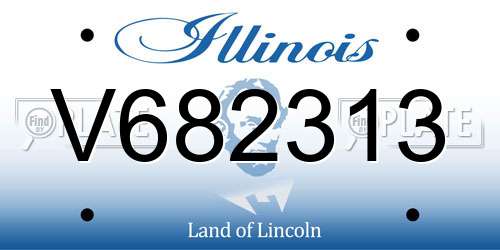 V682313 Illinois License Plate