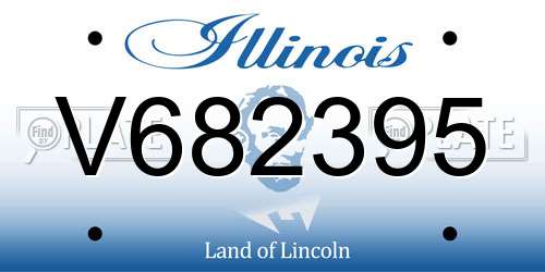 V682395 Illinois License Plate
