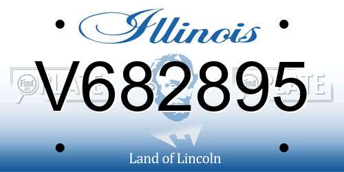 V682895 Illinois License Plate