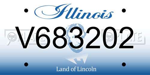 V683202 Illinois License Plate