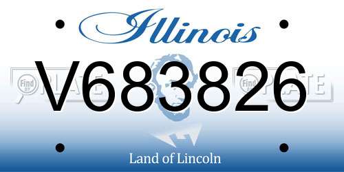 V683826 Illinois License Plate