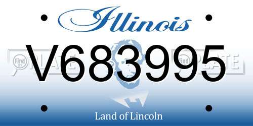 V683995 Illinois License Plate