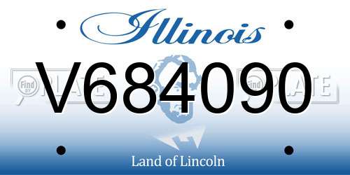 V684090 Illinois License Plate