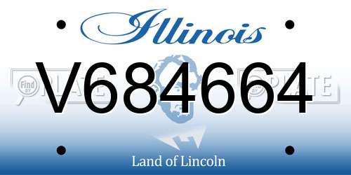 V684664 Illinois License Plate