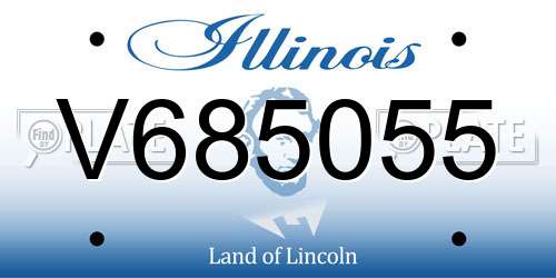 V685055 Illinois License Plate