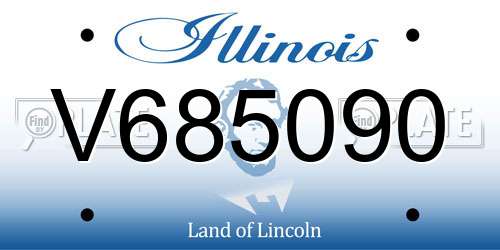 V685090 Illinois License Plate