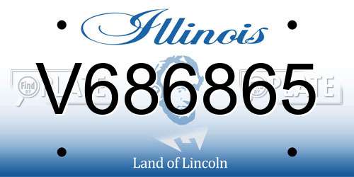 V686865 Illinois License Plate