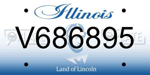 V686895 Illinois License Plate