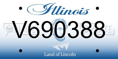 V690388 Illinois License Plate