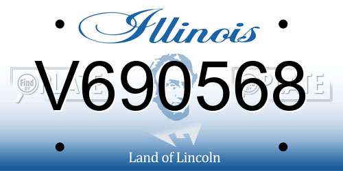 V690568 Illinois License Plate