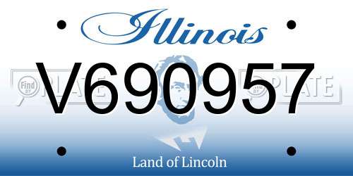 V690957 Illinois License Plate