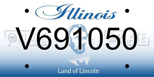 V691050 Illinois License Plate
