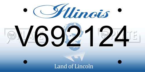 V692124 Illinois License Plate