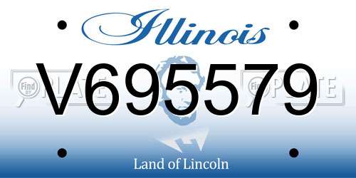 V695579 Illinois License Plate