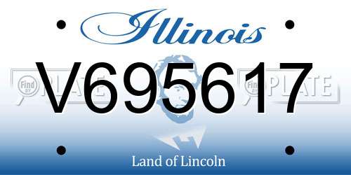 V695617 Illinois License Plate