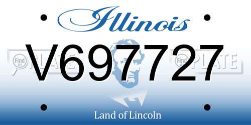 V697727 Illinois License Plate