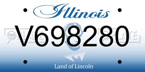 V698280 Illinois License Plate