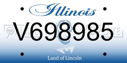 V698985 Illinois License Plate
