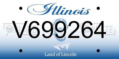 V699264 Illinois License Plate