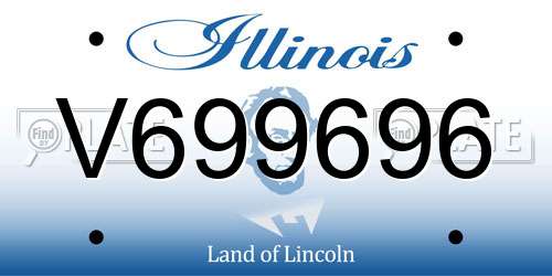 V699696 Illinois License Plate