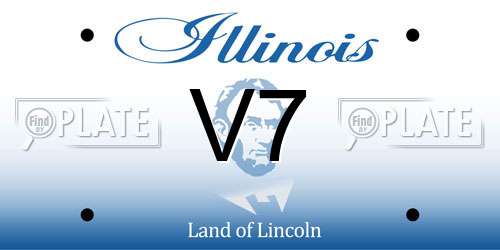 V7 Illinois License Plate