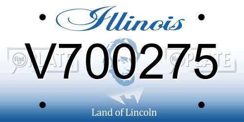 V700275 Illinois License Plate