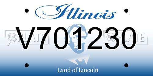 V701230 Illinois License Plate