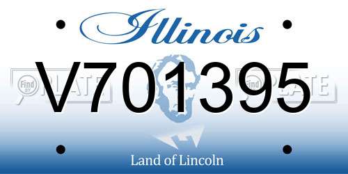 V701395 Illinois License Plate