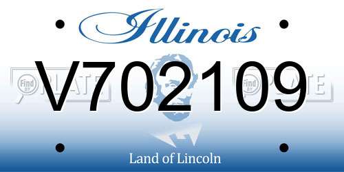 V702109 Illinois License Plate