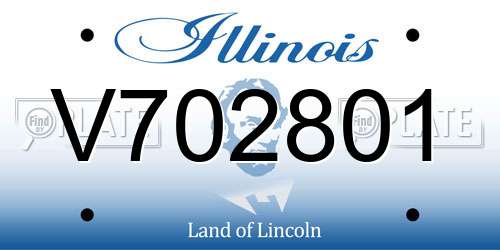 V702801 Illinois License Plate