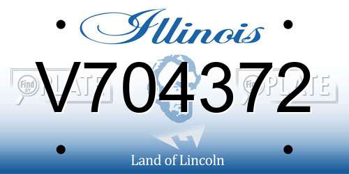 V704372 Illinois License Plate