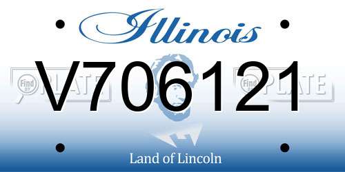 V706121 Illinois License Plate
