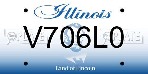 V706L0 Illinois License Plate