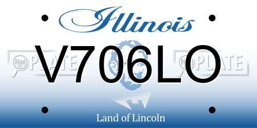 V706LO Illinois License Plate
