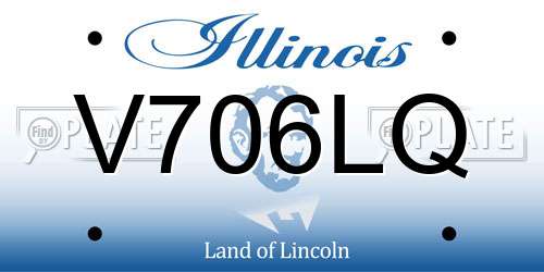 V706LQ Illinois License Plate
