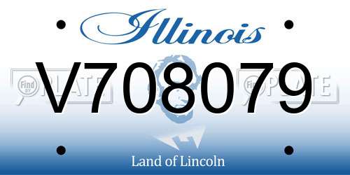 V708079 Illinois License Plate