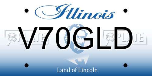V70GLD Illinois License Plate