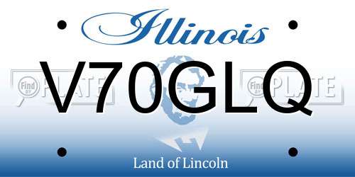 V70GLQ Illinois License Plate