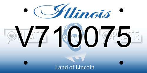 V710075 Illinois License Plate