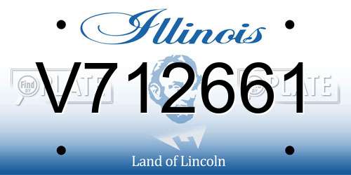 V712661 Illinois License Plate