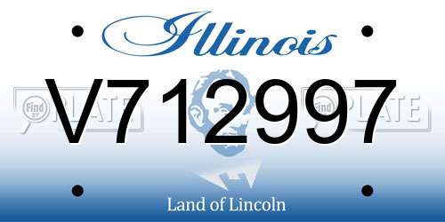 V712997 Illinois License Plate