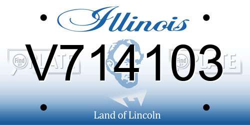 V714103 Illinois License Plate