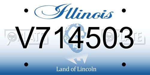 V714503 Illinois License Plate