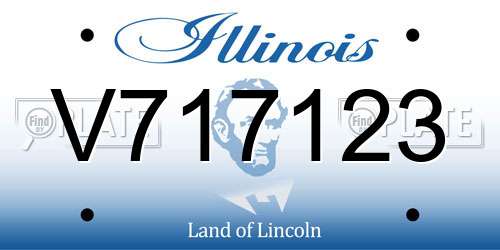 V717123 Illinois License Plate